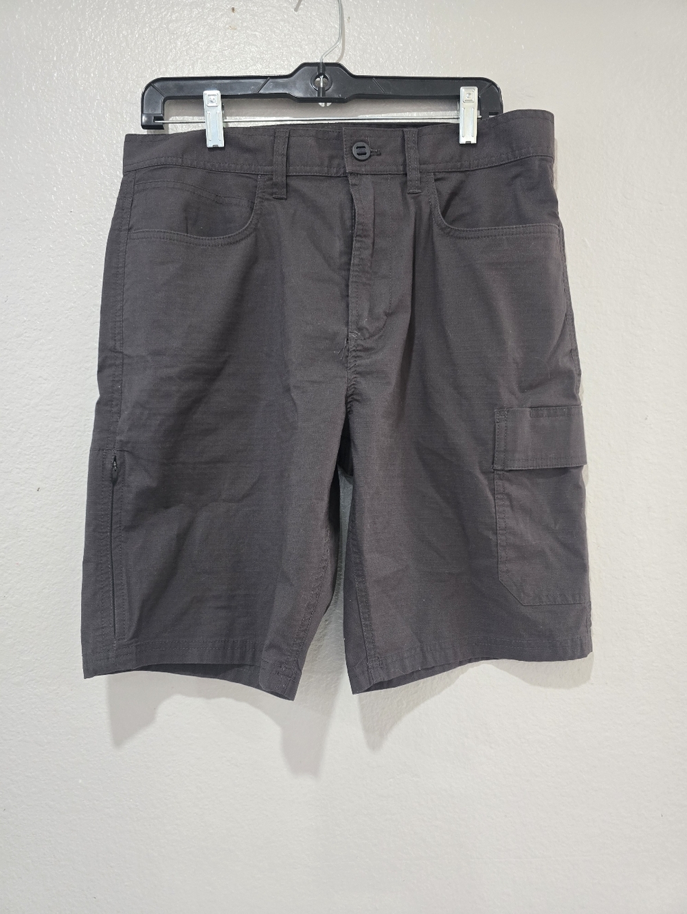 Prana Men's Double Peak Shorts Charcoal Gray, Size 32, Standard Fit with Pockets
